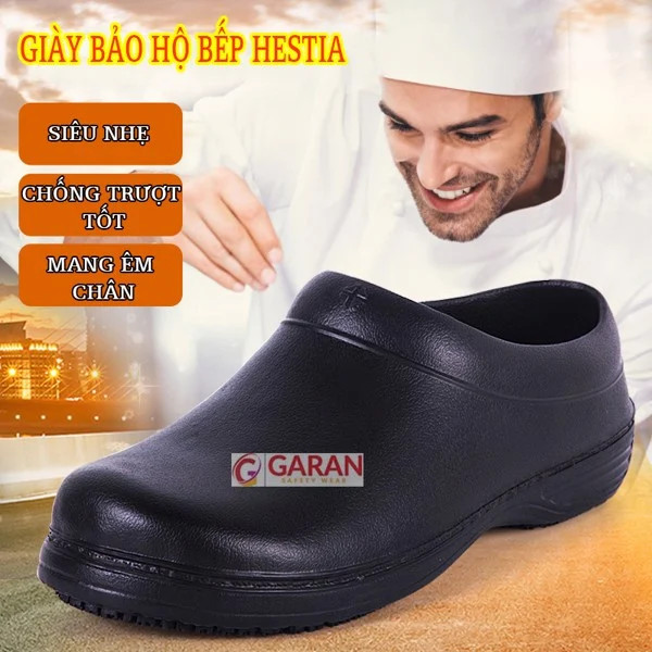 GIÀY BẢO HỘ ĐẦU BẾP HESTIA SIÊU NHẸ, CHỐNG TRƯỢT TỐT, MANG CỰC ÊM CHÂN