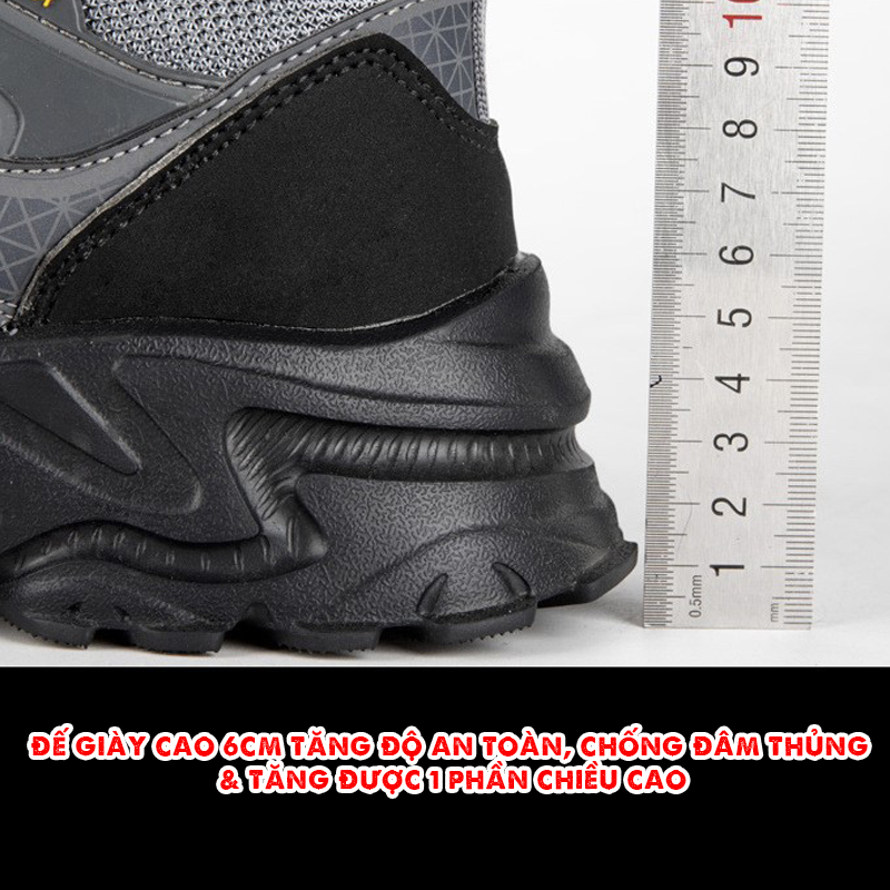 GIÀY BẢO HỘ NAM ĐẸP DÁNG THỂ THAO CỰC NHẸ THOÁNG KHÍ MŨI THÉP CHỐNG VA ĐẬP CHỐNG ĐÂM XUYÊN (MÃ 688)
