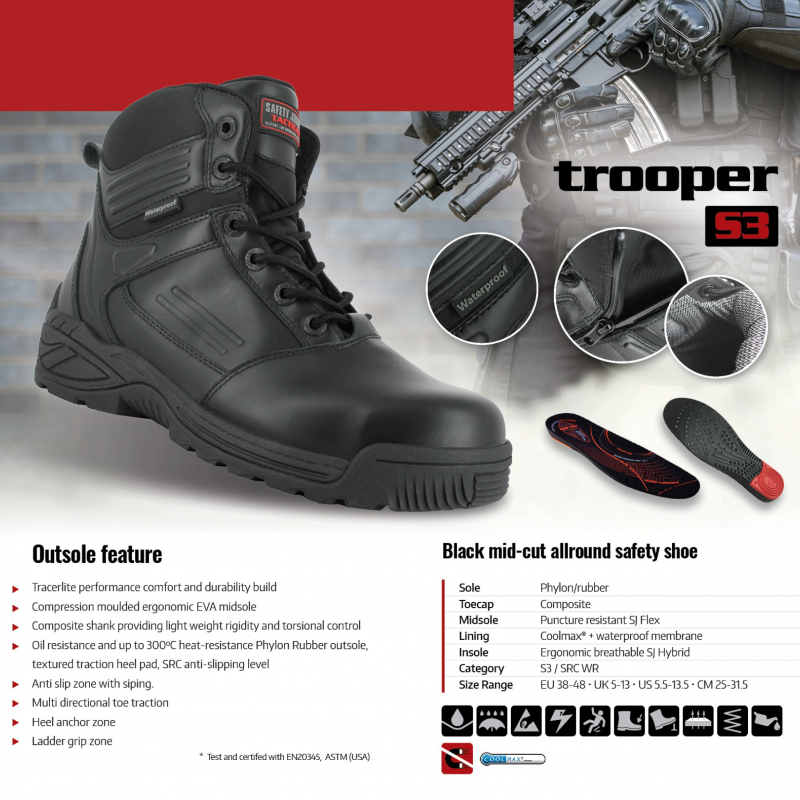GIÀY BẢO VỆ JOGGER TROOPER S3 CHO BẢO VỆ, AN NINH